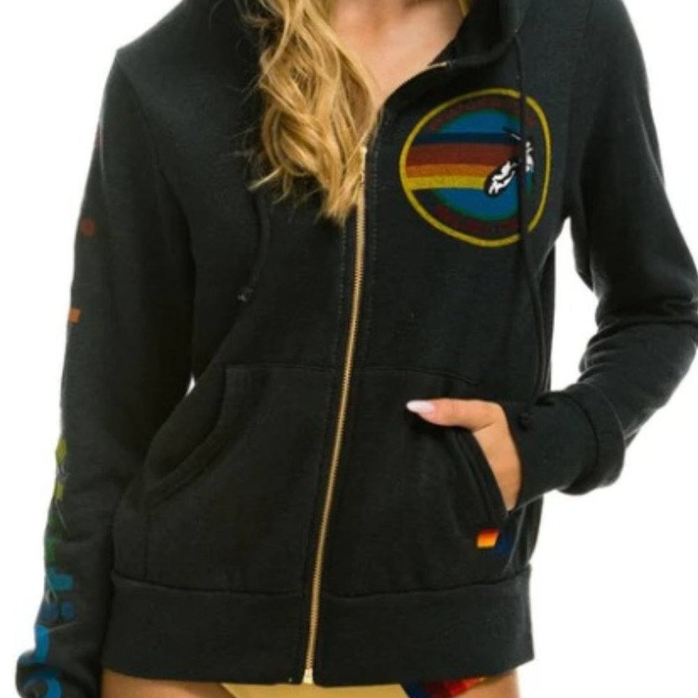 NWT AVIATOR NATION HOODIE - MALIBU LOGO - BRAND NEW - SMALL - HOT! SURF, BEACH